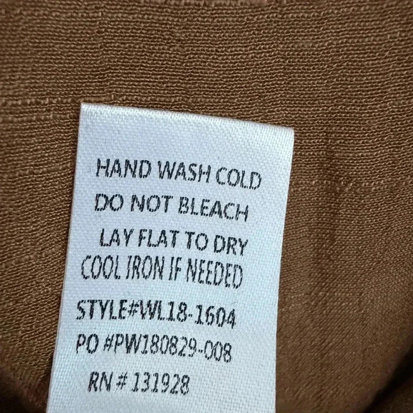 WISHLIST APPAREL | Long Sleeve Smocked Waist Boho Blouse | V-neck Flowy Top | S - Picture 4 of 8